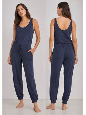 Commando Butter Tank Lounge Jumpsuit in Blue